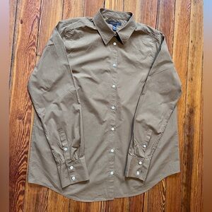 Large Tall Banana Republic Brown Oversized Button Down Shirt